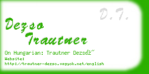 dezso trautner business card